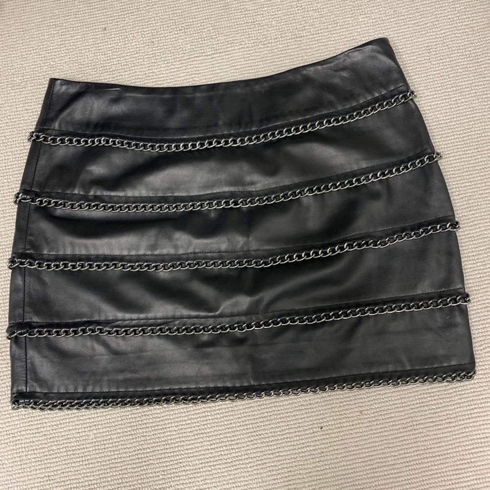 Haute Hippie leather miniskirt